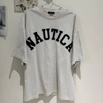 NAUTICA 그레이 로고 T셔츠 Too Heavy