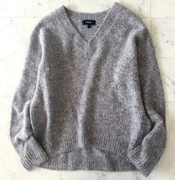 띠어리 그레이 믹스 니트 알파카 혼방