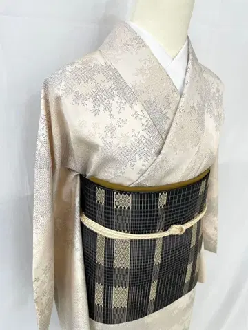 새상품급 순수 실크 이중 기모노 본고장 백 오시마 명주 단품