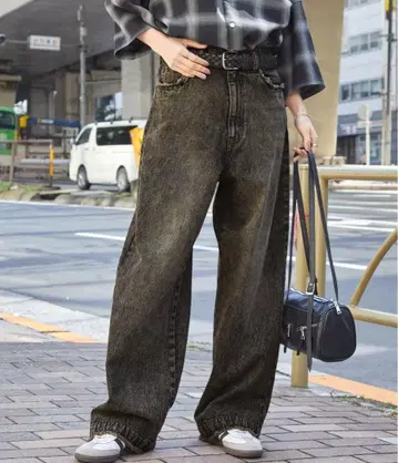 다크 그레이 M 사이즈 데님 팬츠