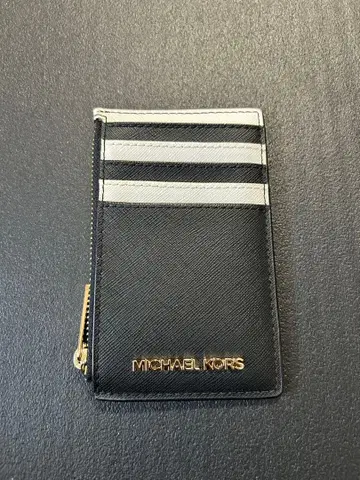 MICHAEL KORS 블랙 코인 케이스 슬림 지퍼 카드 케이스