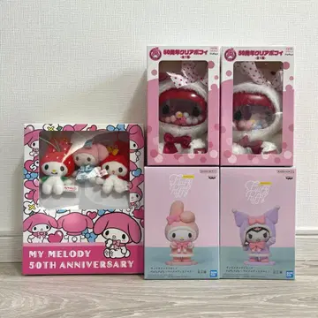 마이멜로디 쿠로미 50주년 기념 피규어 포피세트 묶음 판매