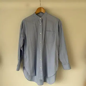 FRAMeWORK 밴드 카라 긴팔 셔츠 라이트 블루