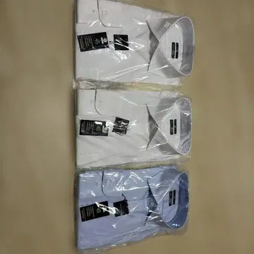 비즈니스 셔츠 4S 화이트 라이트 블루 3매 세트