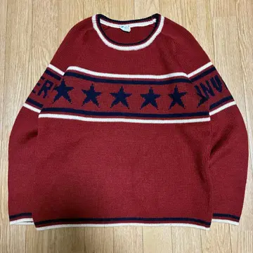 구제 의류/90s/컨버스/스웨터/별 패턴/빈티지