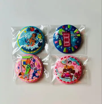 디즈니 자수 캔뱃지 4개