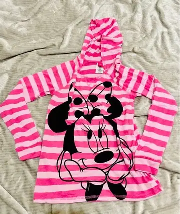 미니 마우스 보더 무늬 상의