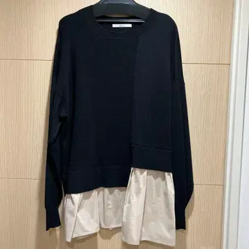 드로와트 로트레아몽 레이어드 디자인 블랙 니트 긴팔