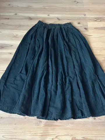 젠 선생님의 일상복 롱 스커트 두꺼운 원단 블랙