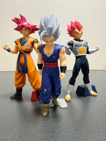드래곤볼 프라이스 피규어 3체 세트 슈퍼 사이어인 갓 + 비스트