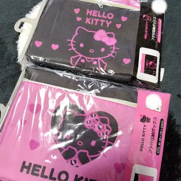 헬로키티 뚜껑 포함 수납 박스 [미사용 새상품] 핑크 블랙 키티 산리오