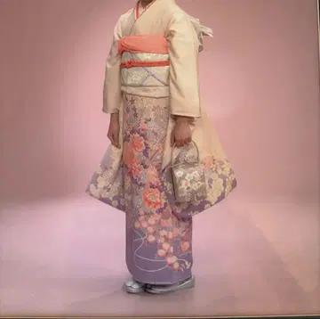 후리소데 세트 성인식 졸업식 결혼식 후리소데 기모노의 야마토 연보라 퍼플