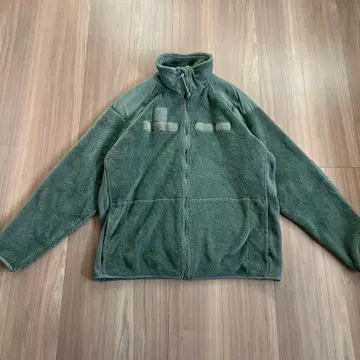 그린 플리스 자켓 하이넥