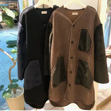 earih 에코 무스탕 코트 택 포함 미사용 새상품