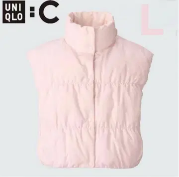 UNIQLO 다운 크롭 베스트 핑크
