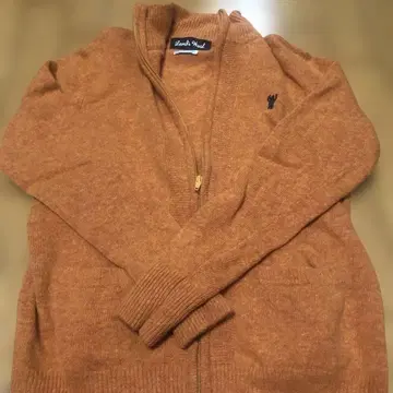 오렌지 집업 스웨터 M