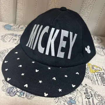 미키 캡 블랙 별 패턴