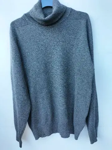 혼마골프 캐시미어 100% 니트 스웨터 터틀넥 그레이