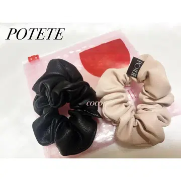 POTETE 새상품 가죽 스크런치