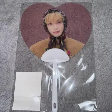 하트형 미니 클리어 부채