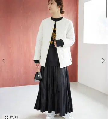 SLOBE IENA 타프타 와셔 플리츠 스커트 블랙