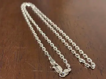 미사용 새상품 4면 컷 팥 체인 45cm silver925