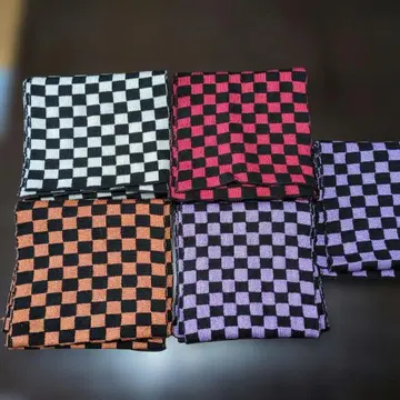 체크 무늬 머플러 5개