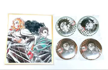 귀멸의 칼날 아크릴 색지 렌고쿠 탄지로 다이닝 캔뱃지