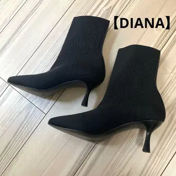 [ DIANA ] 다이애나 스틸레토 힐 니트 삭스 부츠 24.5