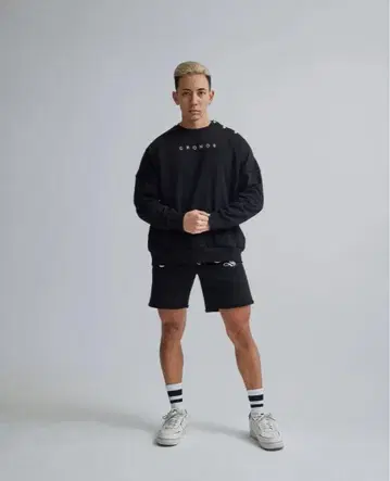 CRONOS 버튼 스웨트 탑 트레이닝복 XL