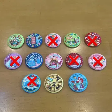 디즈니 자수 캔뱃지 7개 세트