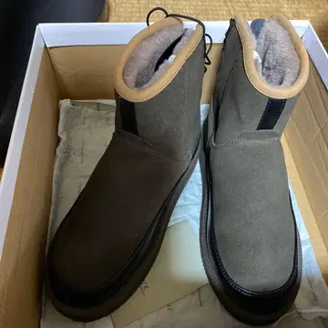 스이코크 브라운 스웨이드 숏부츠