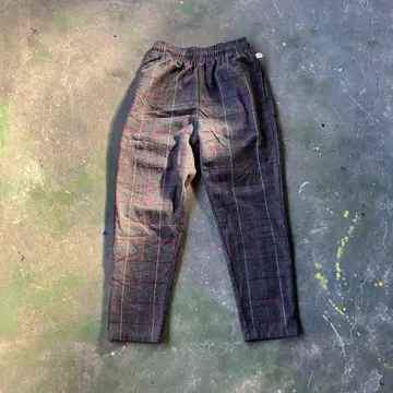 cookman 셰프 팬츠 울 믹스 체크