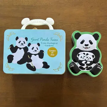 쌍둥이 팬더 샤오샤오 레이레이 우에노 동물원 캔 랑그드샤 2개 세트