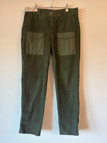 INCOTEX 코듀로이 워크 팬츠 올리브 그린