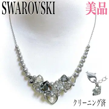 [레어/새상품급] 스와로브스키 목걸이 크리스탈 대형 펄 실버