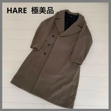 HARE 울 더블 코트 M 사이즈 브라운