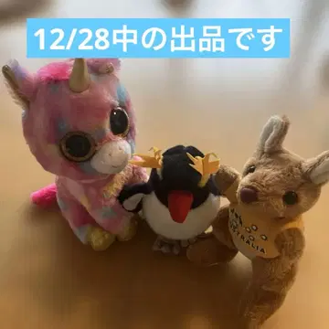 유니콘 펭귄 캥거루 봉제 인형 세트