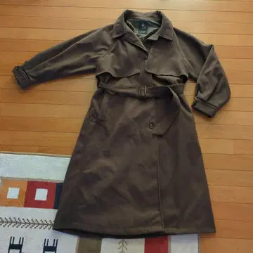 새상품급 w closet 브라운 롱 코트 벨트 포함 M 더블 클로젯
