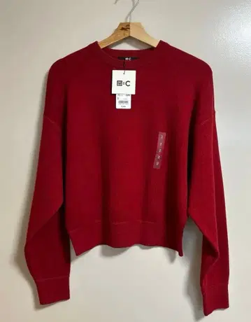 UNIQLO 크루넥 스웨터 S 사이즈 15 레드