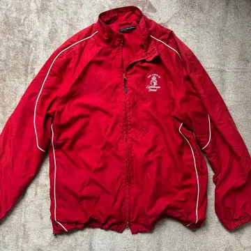 GREG NORMAN 레드 나일론 자켓 XL 빨간색 자수