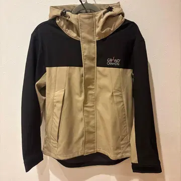GRAND CANYON 마운틴 후드티 M 베이지 x 블랙 아웃도어