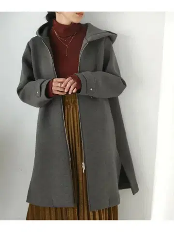 새상품 부즈루드 2025 신상 정가 14850 베이지 종이상자 후디 코트