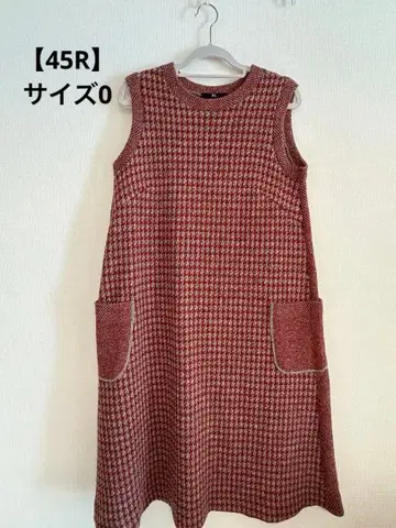 45R 빨간색 체크 원피스