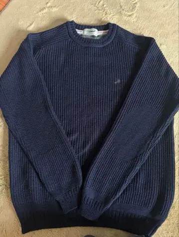 크로커다일 네이비 M 리브 스웨터
