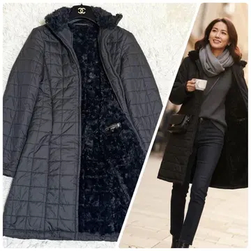 새상품급 매킨토시 퀼팅 코트 보아 스코틀랜드 롱 코트