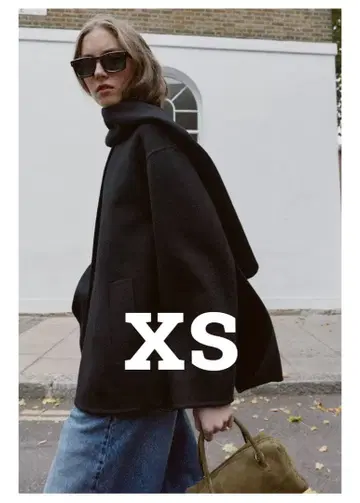 ZARA 울 숏 스카프 코트