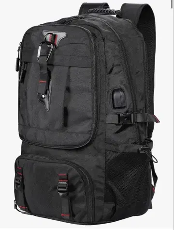 남녀 공용 대용량 기내 반입 럭색 캐리온 확장 가능 블랙