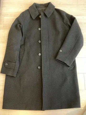 새상품급 체크 무늬 스텐카라 코트 XL