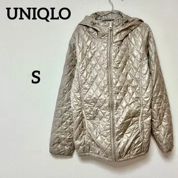 UNIQLO 유니클로 후드 부착 퀼팅 자켓 S 사이즈 베이지